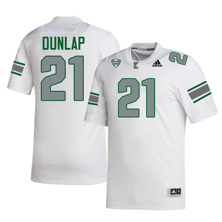 #21 Tavierre Dunlap Eastern Michigan Jersey,Eastern Michigan University Eagles Football Jersey-White